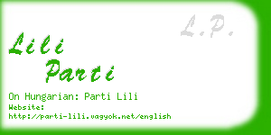 lili parti business card